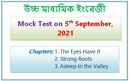 HS English Mock Test on 5th Sep, 2021