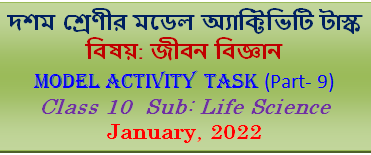 Class 10 Life Science Model Activity Task Part-9 January 2022