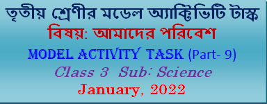 Class 3 Model Activity Task Paribesh Part-9 January, 2022