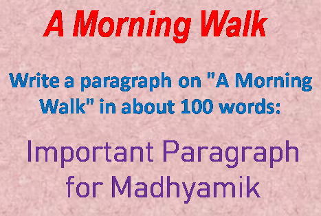 Write a paragraph on A Morning Walk in about 100 words